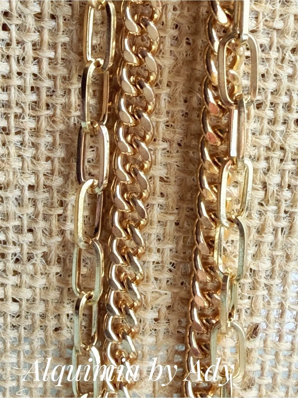 BOHO + Carnelian Gold layered cable and curb link chains necklace